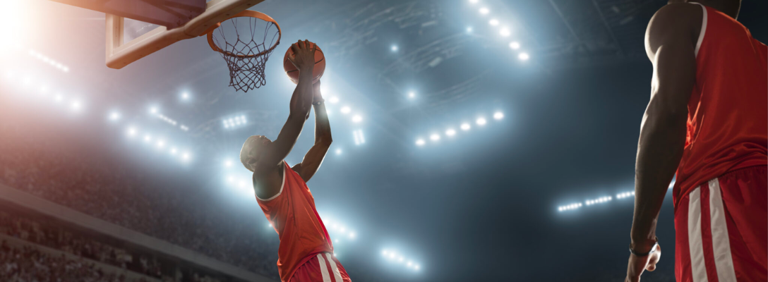 Basketball Playing in Championship Tournament